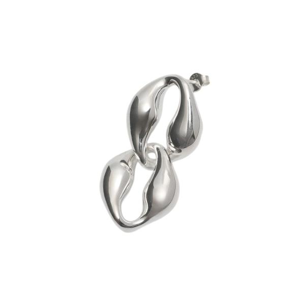 ピアス 「YArKA/ヤーカ」puff up chain earrings(pierce)「RSTS」 / チェーンコマ ピアス レディース メンズ