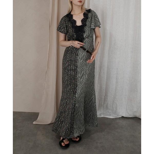 ドレス LOUISE PATTERN DOCKING DRESS