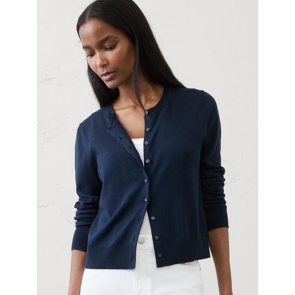 カーディガン BANANA REPUBLIC FACTORY STORE　　Foreverクルーネックカーディガン レディース