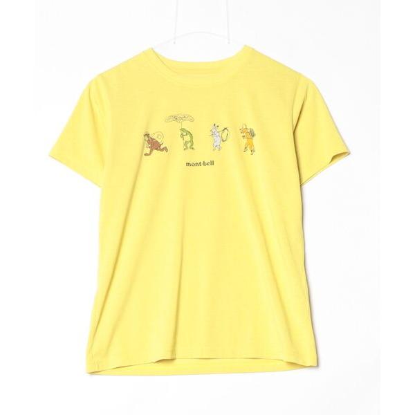 「mont-bell」 半袖Tシャツ S イエロー レディース