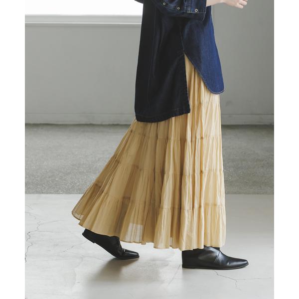 ロング スカート 「NOBLE別注カラー」COUTURE D'ADAM SushiVoile Tiered Skirt