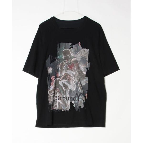 「Ground Y」 半袖Tシャツ 3 ブラック メンズ