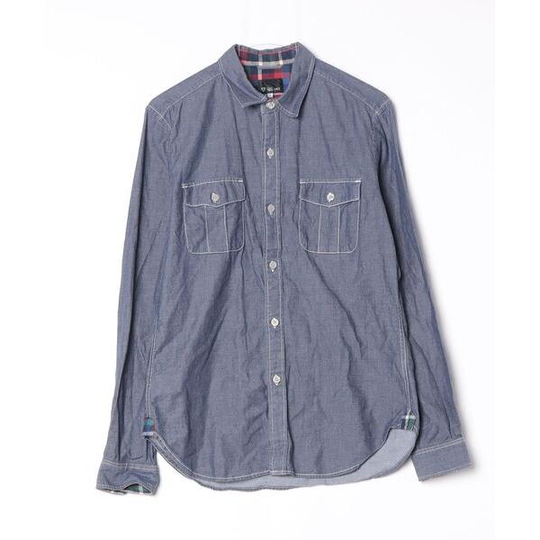 「THE SHOP TK 」 長袖シャツ L ブルー メンズ