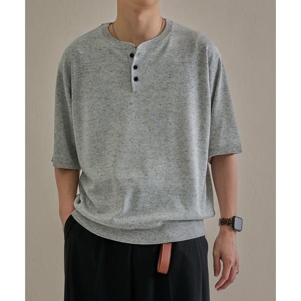 「epnok」 半袖ニット LARGE グレー メンズ