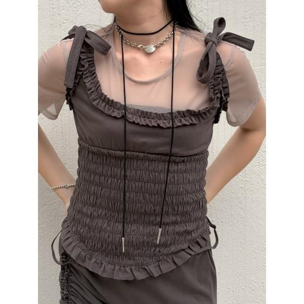 tシャツ FRILL CUT CAMI レディース