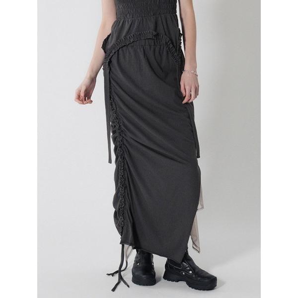 ロング スカート 夏 FRILL CUT SKIRT