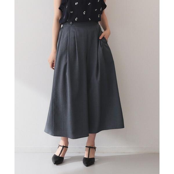 ワイドパンツ パンツ 「接触冷感／吸水速乾」きれいめなのに楽ちんガウチョパンツ「イージーアイロン／防シワ／洗濯機OK」 レディース