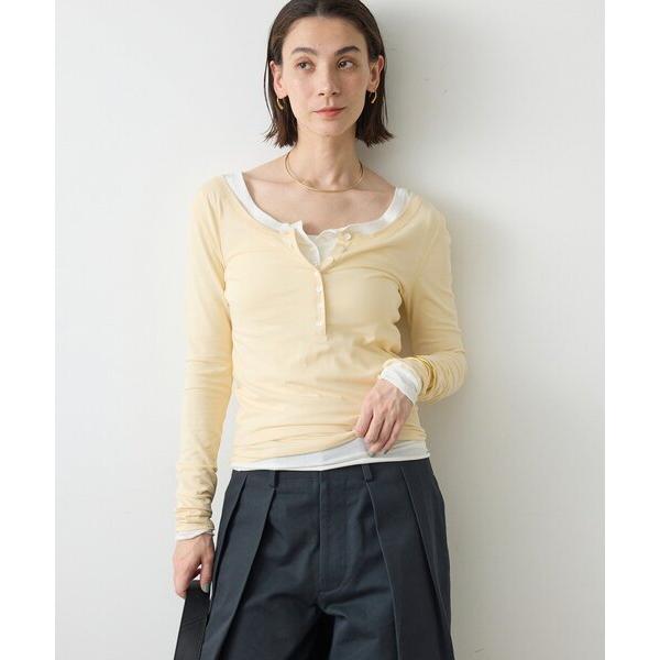 ヘンリーネック tシャツ 「La nature linge」キュプラハイツイストヘンリーロンTee レディース