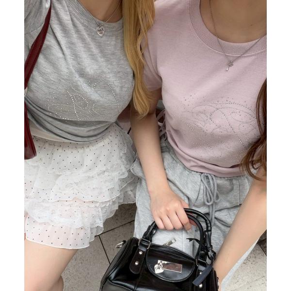 tシャツ 半袖 キラキラのアソートチビＴ レディース