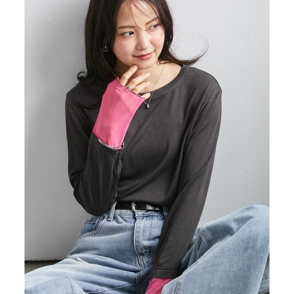 tシャツ レイヤードスリーブロンTEE レディース