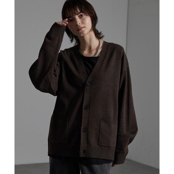 「CIYOT」 ニットカーディガン M ダークブラウン メンズ