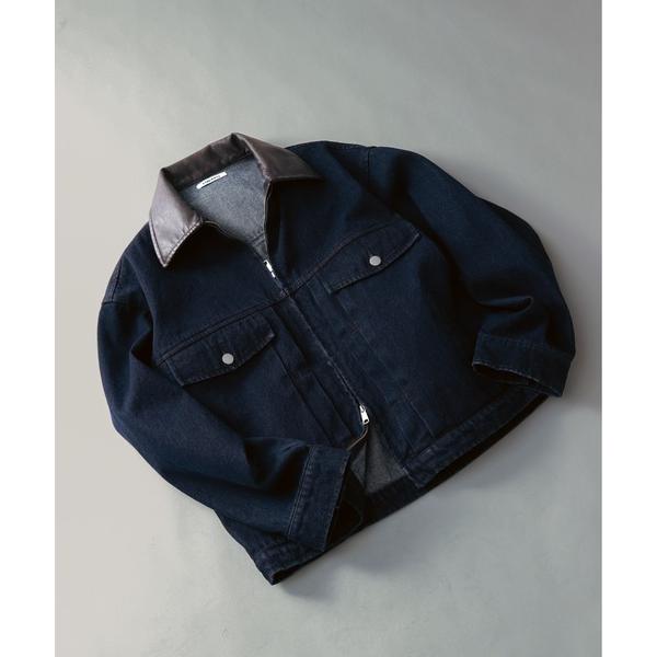 「LURAKU」 デニムジャケット SMALL ネイビー メンズ