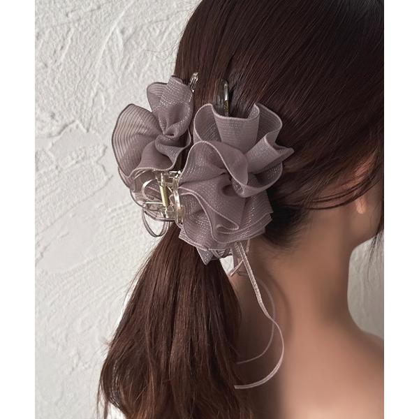 ヘアクリップ 「apres jour×ARIAZ」フラワーリボンヘアクリップ
