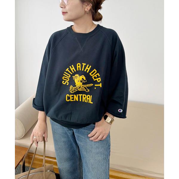 チャンピオン トレーナー スウェット 別注「CHAMPION/チャンピオン」 for JS C/N HALF SLEEVE SWEAT レディース