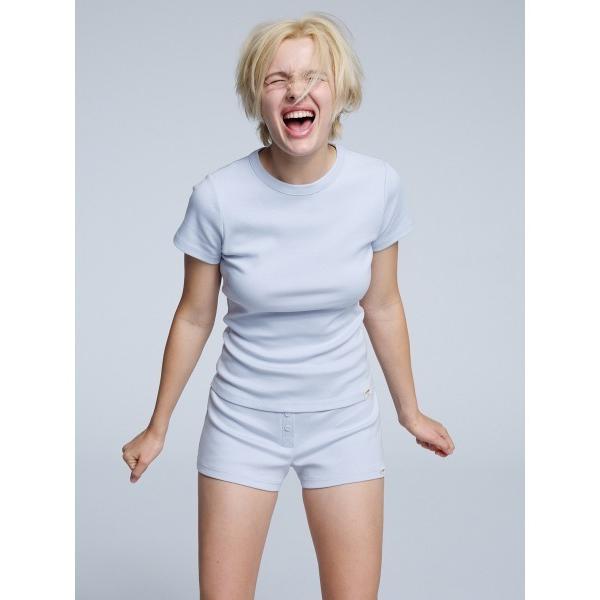 「GLOWNY」 ショートパンツ LARGE ブルー レディース
