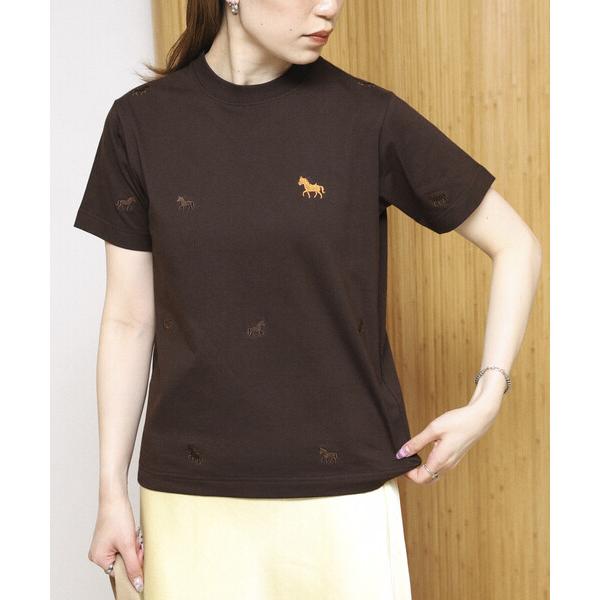 tシャツ 半袖 Firsthand/ファーストハンド オーガニックコットン 総柄刺繍 Tシャツ レディース