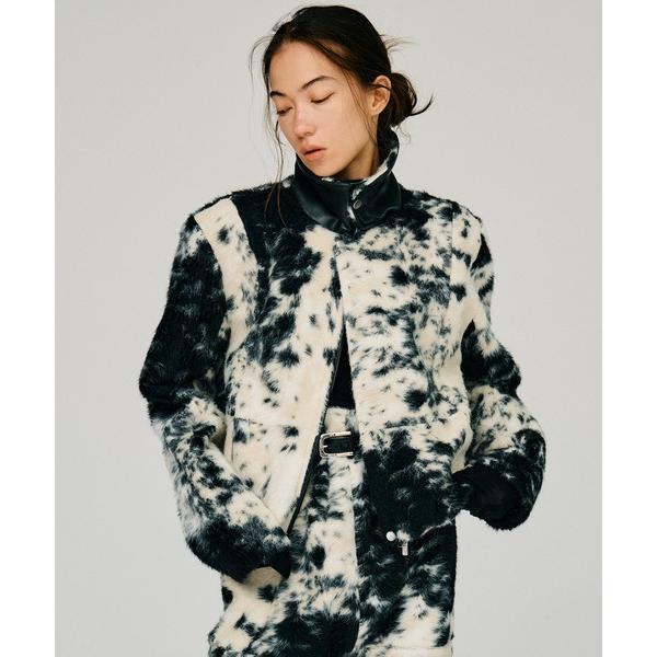 ブルゾン アウター 「2026Autumn Pre-Order」ハラコジャガードショートブルゾン / Haircalf Jacquard Short Blouson レディース