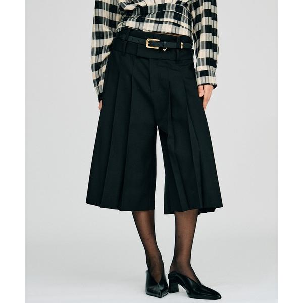 ハーフパンツ パンツ 短パン 「2026Autumn Pre-Order」ダブルウエストプリーツハーフパンツ / Double-Waist Pleated Half Pants レディース