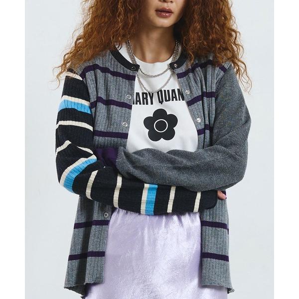 ニット セーター CREOLME/MULTI STRIPE KNIT CARDIGAN レディース