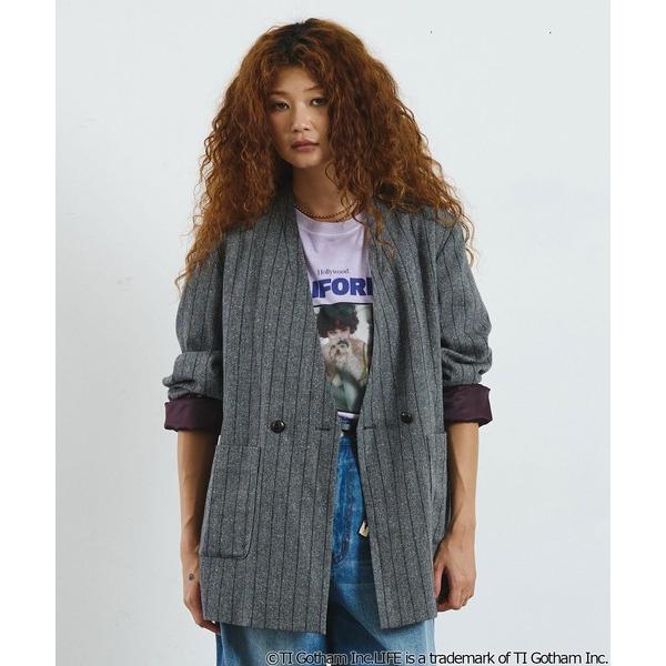 コート アウター CREOLME/SILK NEP TWEED JACKET レディース