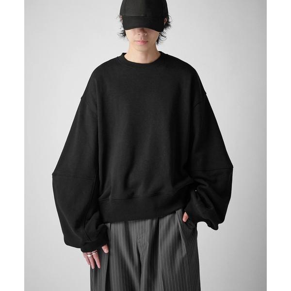トレーナー スウェット 「Neucon」VOLUME SLEEVE SHORT SWEAT / ボリュームスリーブショートスウェットプルオーバー / セットアップ対応 メンズ