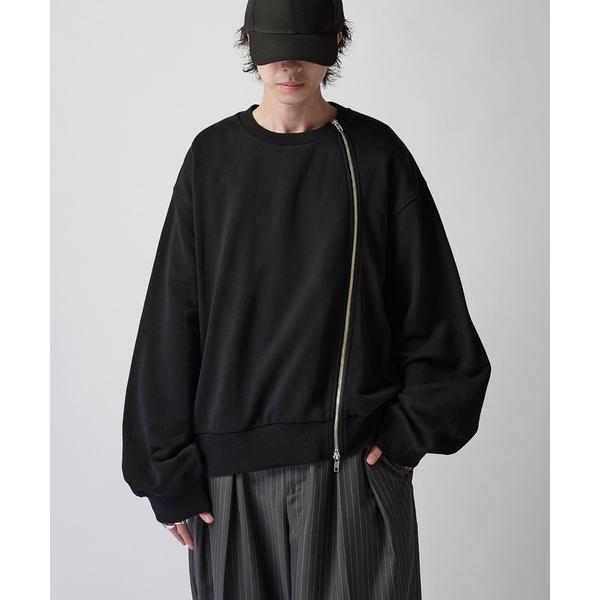 トレーナー スウェット 「Neucon」TWIST-ZIP VOLUME OVER SWEAT / ツイストジップボリュームオーバースウェットプルオーバー / セットアップ対応 メンズ