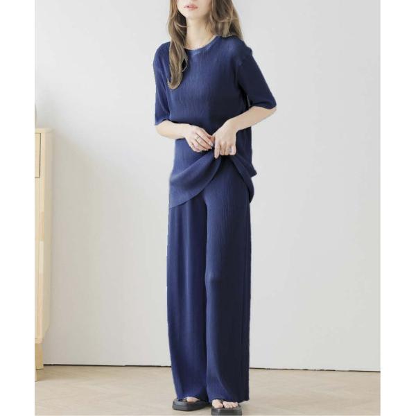 「AMELY」 「La-gemme」セットアップ フリー ネイビー レディース