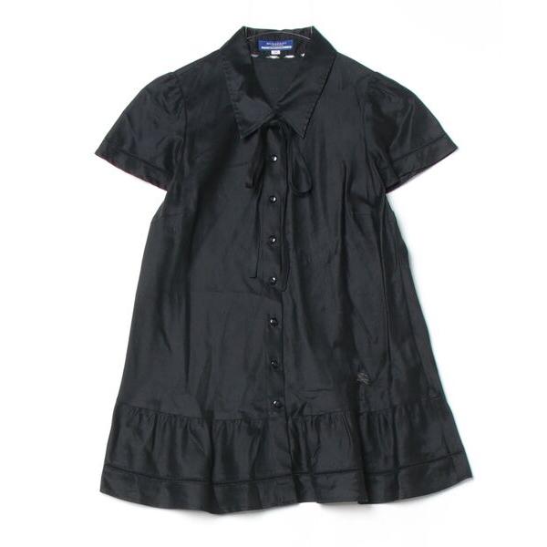 「BURBERRY BLUE LABEL」 半袖シャツ 38 ブラック レディース