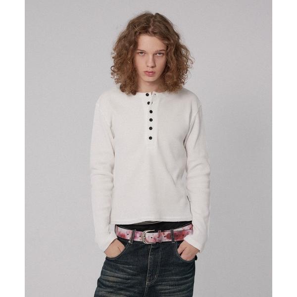 ヘンリーネック tシャツ CUT-OFF HENRY NECK THERMAL/カットオフヘンリーネックサーマル メンズ レディース