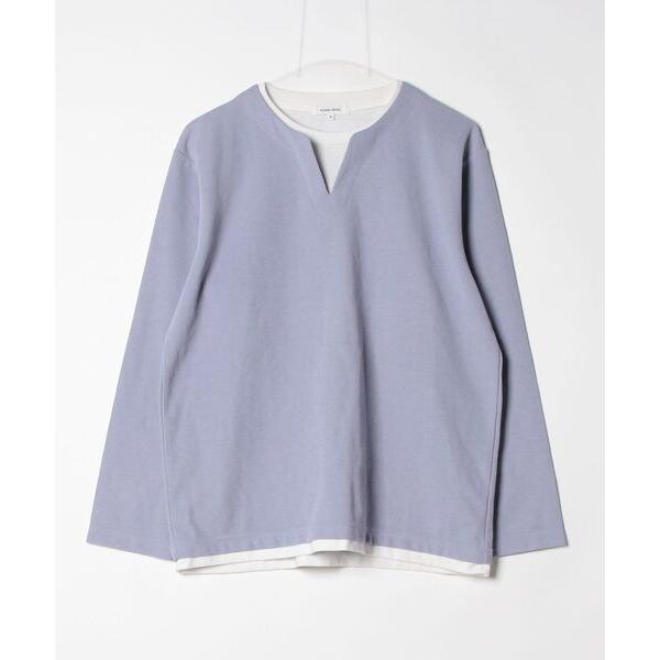 「GLOBAL WORK」 長袖Tシャツ S ブルー メンズ