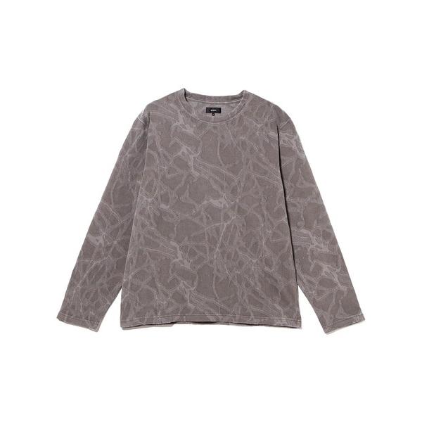 tシャツ ライトニング ジャカード ロングスリーブ Tシャツ メンズ