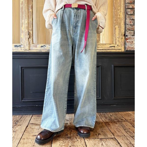 ワイドパンツ ジーンズ デニム デニムパンツ デニムバギーパンツ レディース