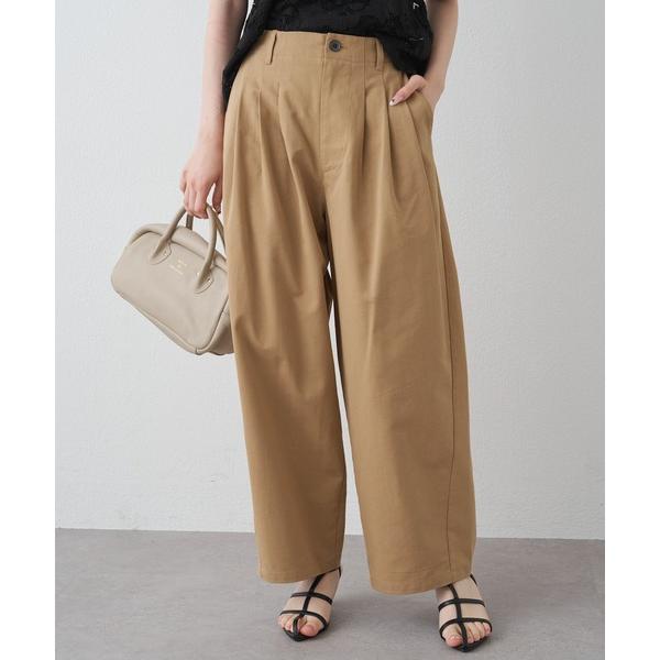 ワイドパンツ スラックス パンツ 3タック チノスラックスパンツ レディース