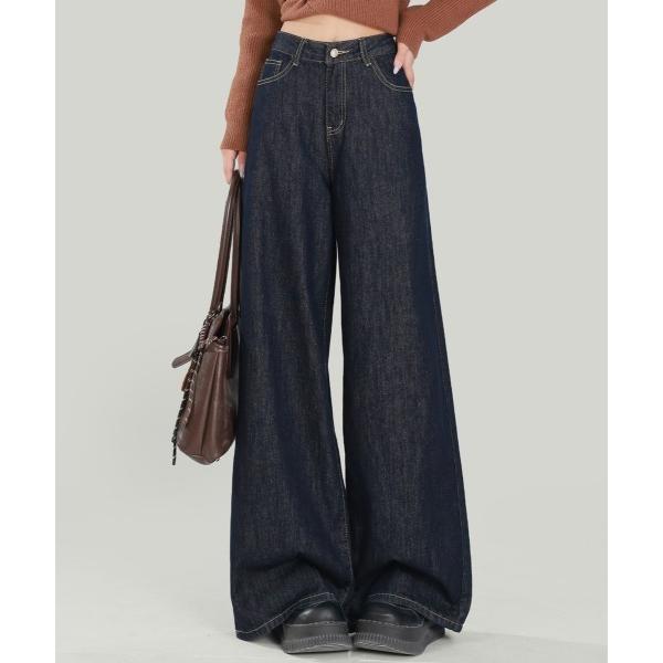 ワイドパンツ ジーンズ デニム デニムパンツ マドリーデニム ワイドバギー ルーズ パンツ レディース メンズ