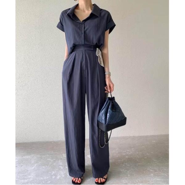 「AMELY」 「La-gemme」セットアップ L ネイビー レディース