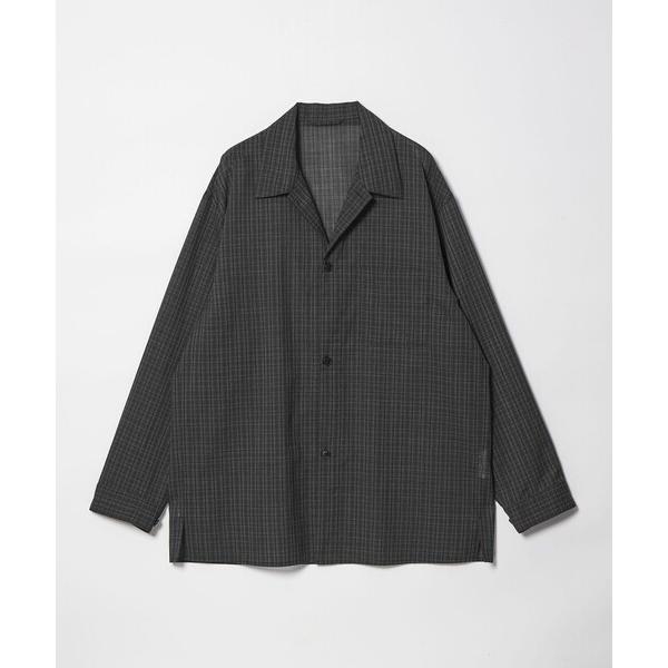 シャツ 「Steven Alan」 ウール チェック オープンカラー オーバー シャツ メンズ