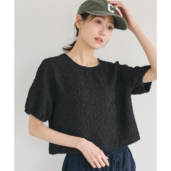 ブラウス シャツ 夏 半袖 「西山茉希様着用」表面感 パフスリーブブラウス レディース