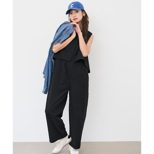 オールインワン 「西山茉希様着用」＼接触冷感・シワになりにくい／ノースリーブオールインワン レディース