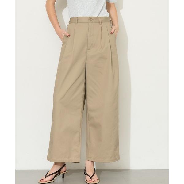 ワイドパンツ パンツ 「西山茉希様着用」ワイドタックチノパンツ レディース