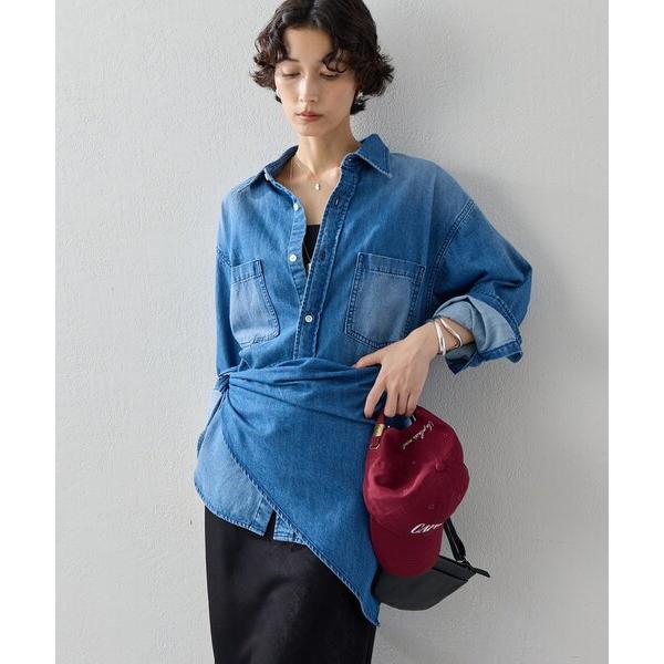 ブラウス シャツ 「スカーフ付き」カシュクールデニムシャツ レディース
