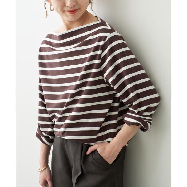 tシャツ ボートネックロングスリーブTシャツ レディース