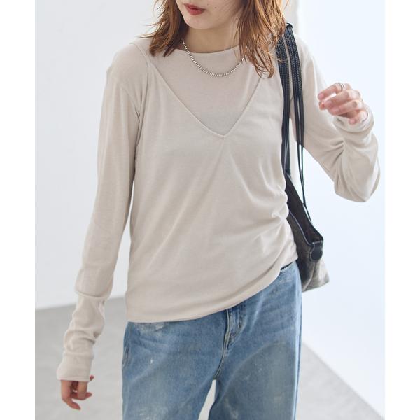 tシャツ シアーレイヤーロンT レディース