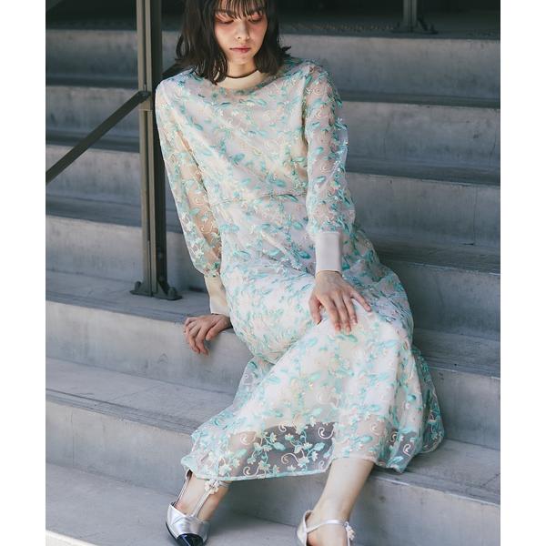 「SMILE ORCHID」 長袖ワンピース M ベージュ レディース