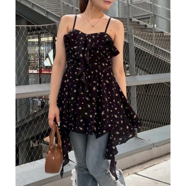ブラウス シャツ くらげフリルキャミチュニック レディース