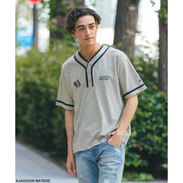 ヘンリーネック tシャツ 「JACKSON MATISSE/BAYFLOW」ユニフォームTシャツ メンズ