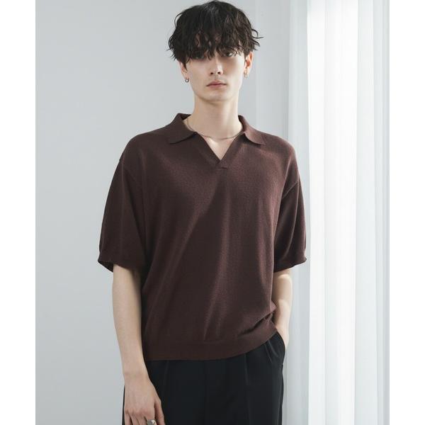 「CIYOT」 半袖ポロシャツ L ブラウン メンズ