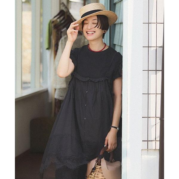 ブラウス シャツ 「高山都さんコラボ」ダブルフロントレースキャミチュニック レディース