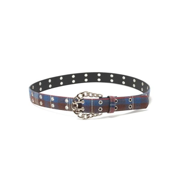 ベルト CHAIN BUCKLE CHECK BELT メンズ