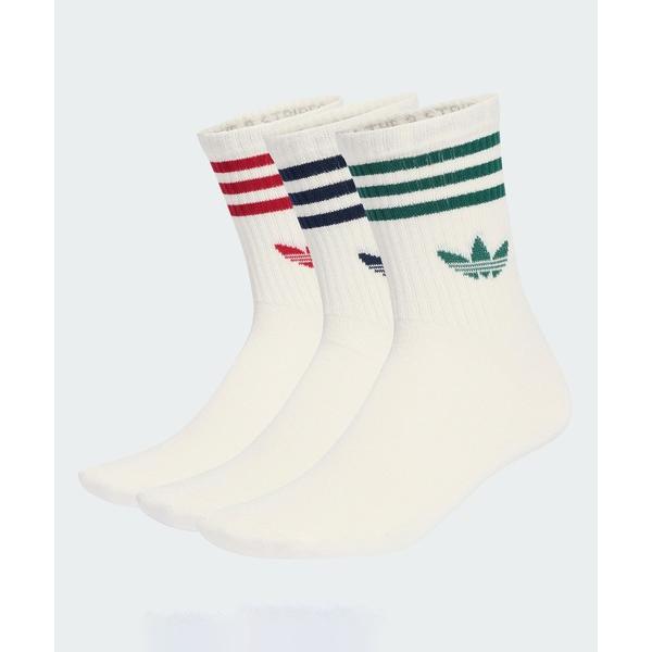 アディダス　adidas 靴下 スリーストライプス クルーソックス 3足組 靴下  / アディダスオリジナルス adidas Originals メンズ レディース