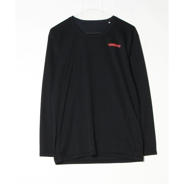 「UMBRO」 ワンポイント長袖Tシャツ L ブラック メンズ